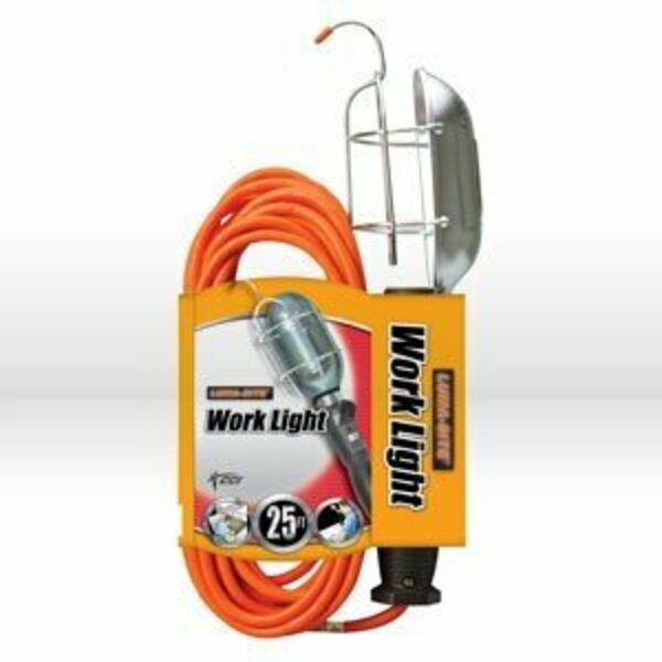 Southwire Coleman Cable Work Light, Orange Trouble Light-Metal Guard, 16/3SJt 13A, Size 25' Old # was 05427 0691
